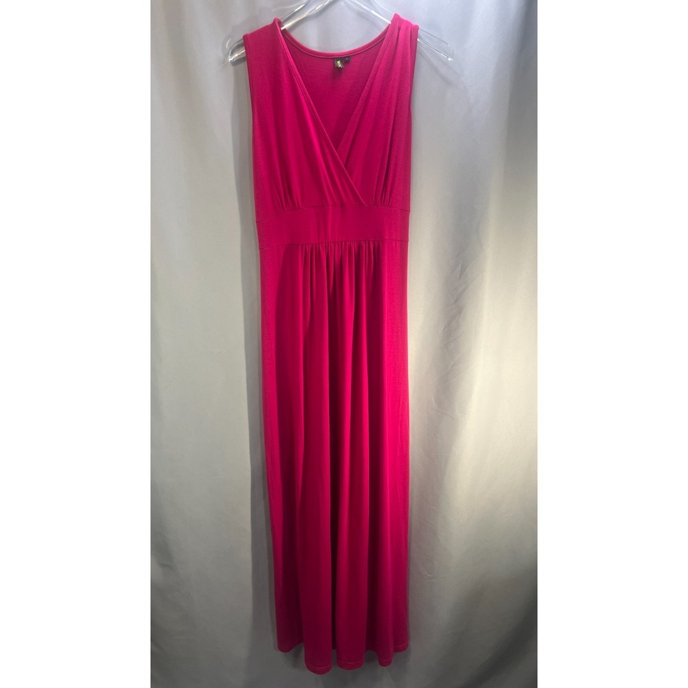 Woosea Maxi Dress Womens Large Pink Stretch‎ Surplice Neck Empire Waist Cocktail